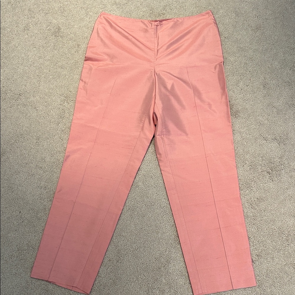Ann Taylor silk pink pants